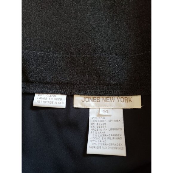 Jones New York charcoal, wool blend skirt with side split, size 14 - Picture 5 of 6